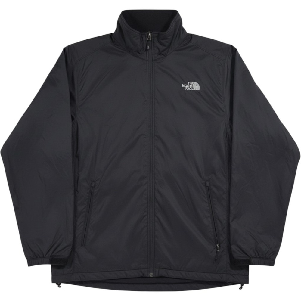 The North Face Fleece Lined Windbreaker Jacket Men's L Black Gorpcore EUC